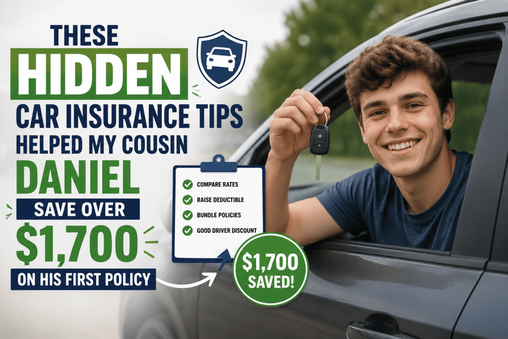 These Hidden Car Insurance Tips Helped My Cousin Daniel Save Over $1,700 on His First Policy My Cousin Daniel Save Over $1,700 on His First Policy